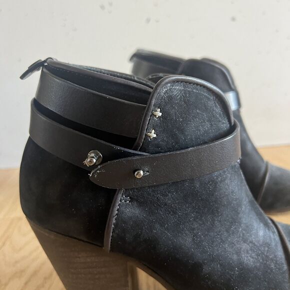 Rag & Bone Harrow Black Booties size 7.5 US (37.5 Eu) Women’s Boots Shoes Suede - Picture 8 of 9